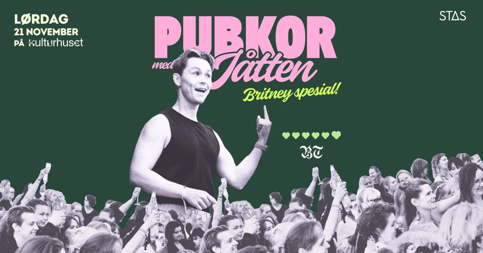Pubkor med Jåtten – Britney spesial på Kulturhuset